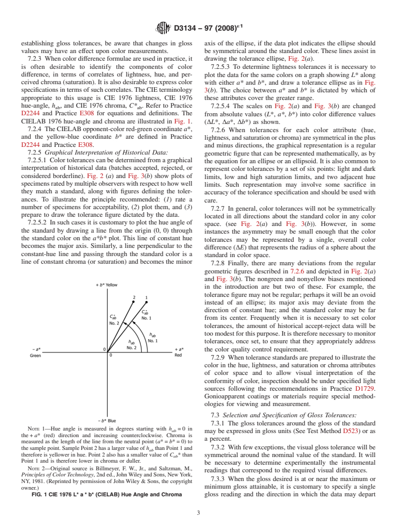 ASTM D3134-97(2008)e1 - Standard Practice for Establishing Color and Gloss Tolerances