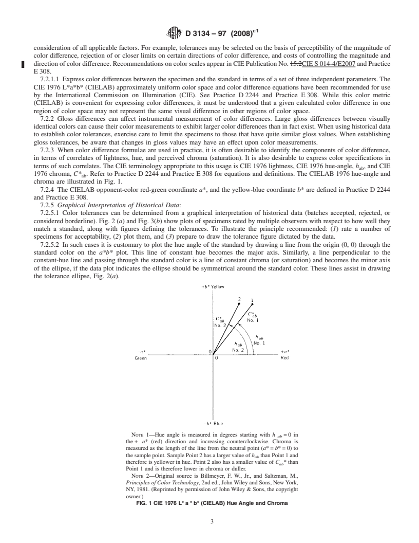 REDLINE ASTM D3134-97(2008)e1 - Standard Practice for Establishing Color and Gloss Tolerances