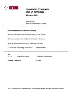 SIST EN 12418:2022 SIST EN 12418:2022 - BARVE - Page 1 preview