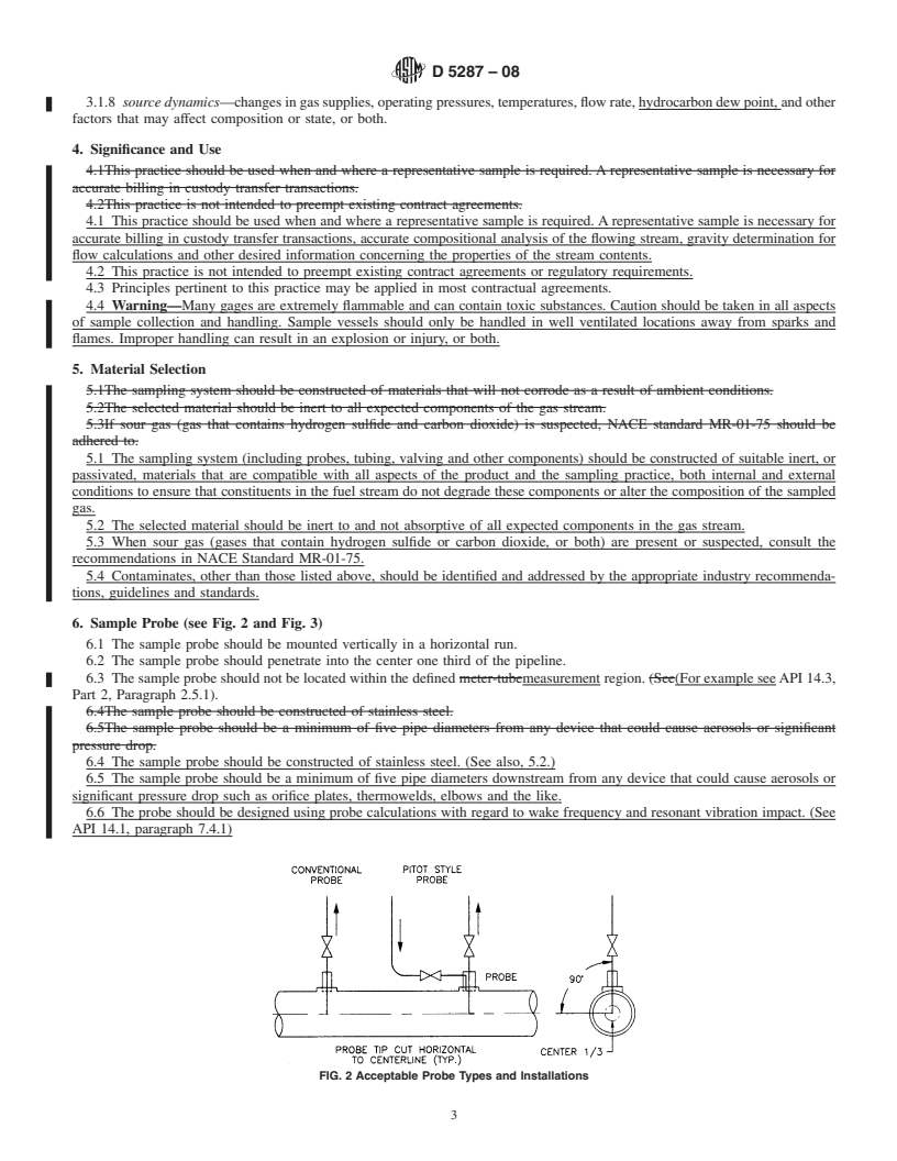 REDLINE ASTM D5287-08 - Standard Practice for Automatic Sampling of Gaseous Fuels