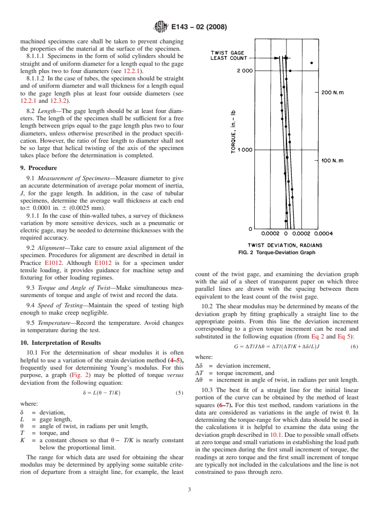 ASTM E143-02(2008) - Standard Test Method for Shear Modulus at Room Temperature