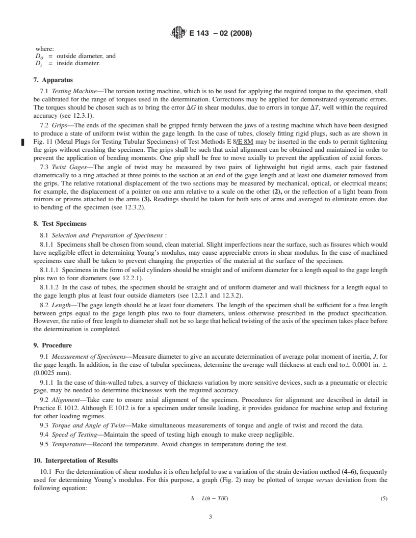 REDLINE ASTM E143-02(2008) - Standard Test Method for Shear Modulus at Room Temperature