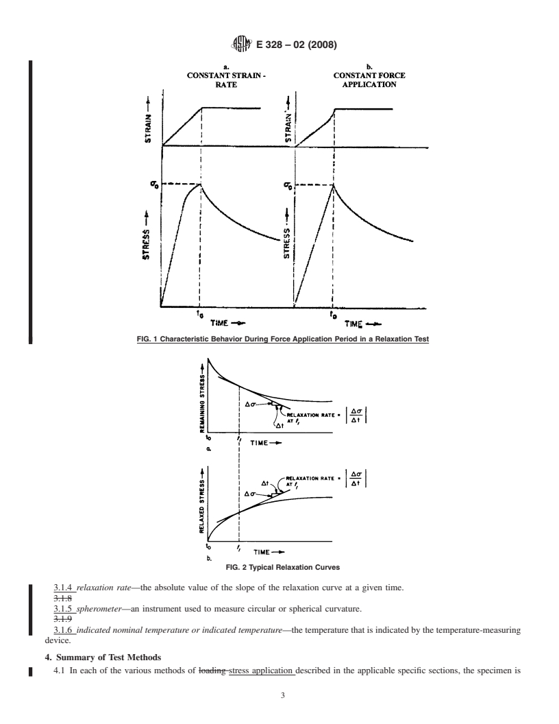 REDLINE ASTM E328-02(2008) - Standard Test Methods for Stress Relaxation Tests for Materials and Structures