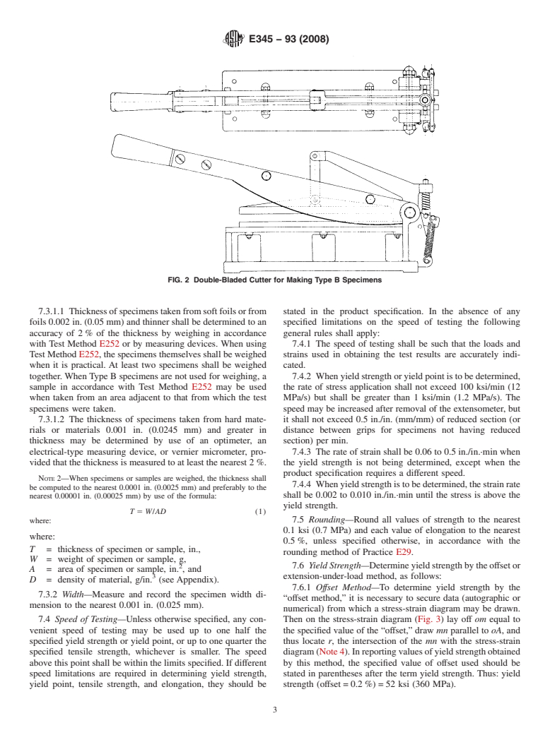 ASTM E345-93(2008) - Standard Test Methods of Tension Testing of Metallic Foil