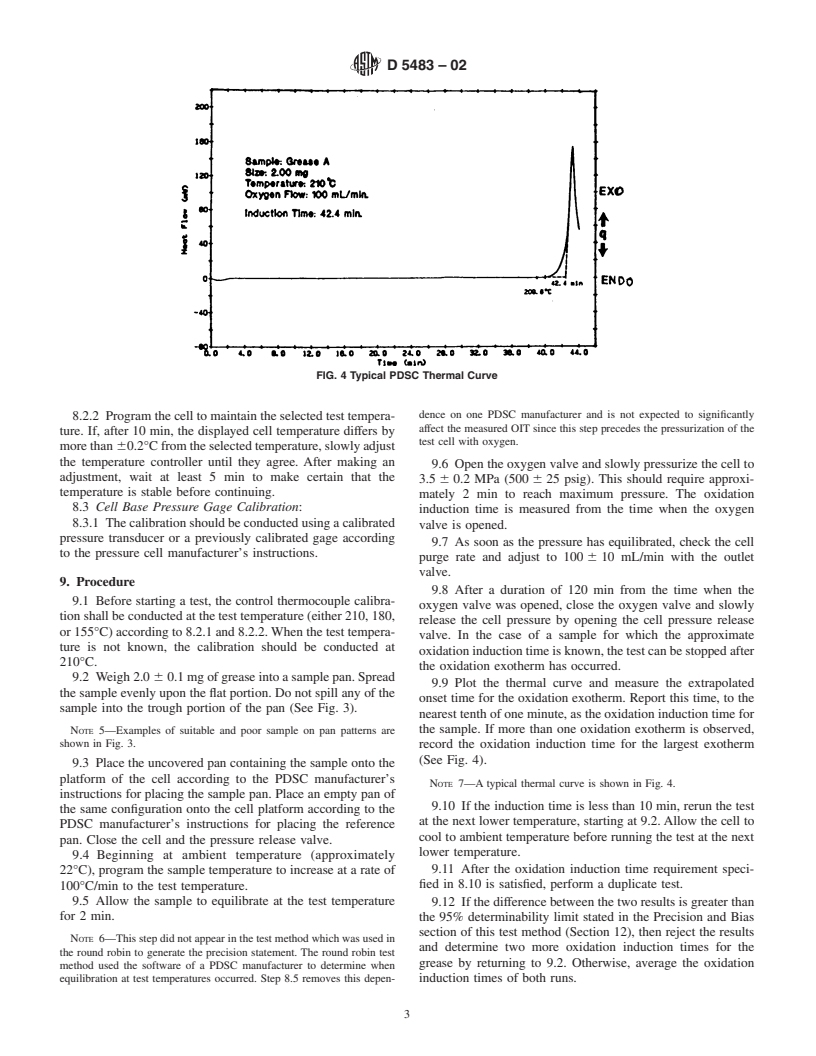 ASTM D5483-02 - Standard Test Method for Oxidation Induction Time of Lubricating Greases by Pressure Differential Scanning Calorimetry