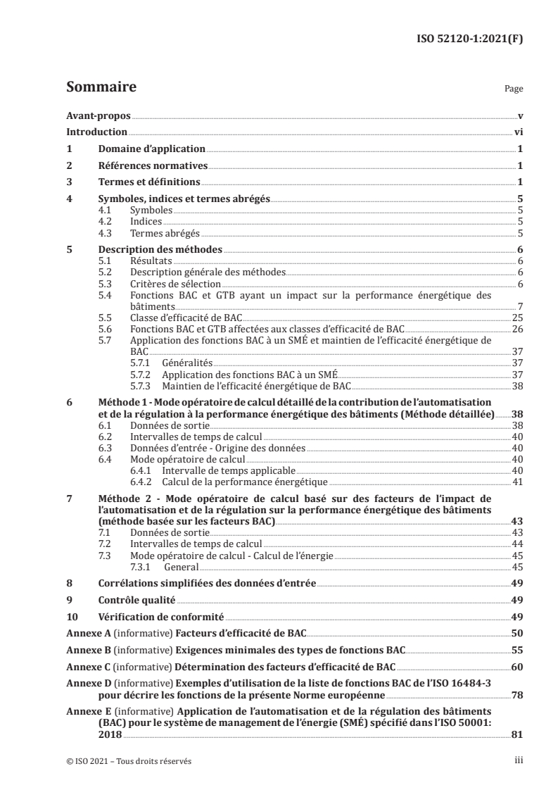 ISO 52120-1:2021 - Performance énergétique des bâtiments -- Contribution de l’automatisation, de la régulation et de la gestion technique des bâtiments