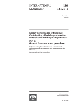 ISO 52120-1:2021 ISO 52120-1:2021 - Energy performance of buildings -- Contribution of building automation, controls and building management - Page 1 preview