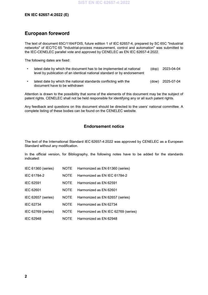 SIST EN IEC 62657-4:2022 SIST EN IEC 62657-4:2022 - BARVE - Page 4 preview