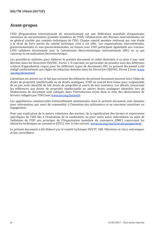 ISO/TR 19664:2017 ISO/TR 19664:2017 - Réponse des individus aux vibrations -- Recommandations et terminologie pour les instruments et l'équipement d'évaluation de l'exposition quotidienne aux vibrations sur le lieu de travail selon les exigences de santé et de sécurité - Page 4 preview
