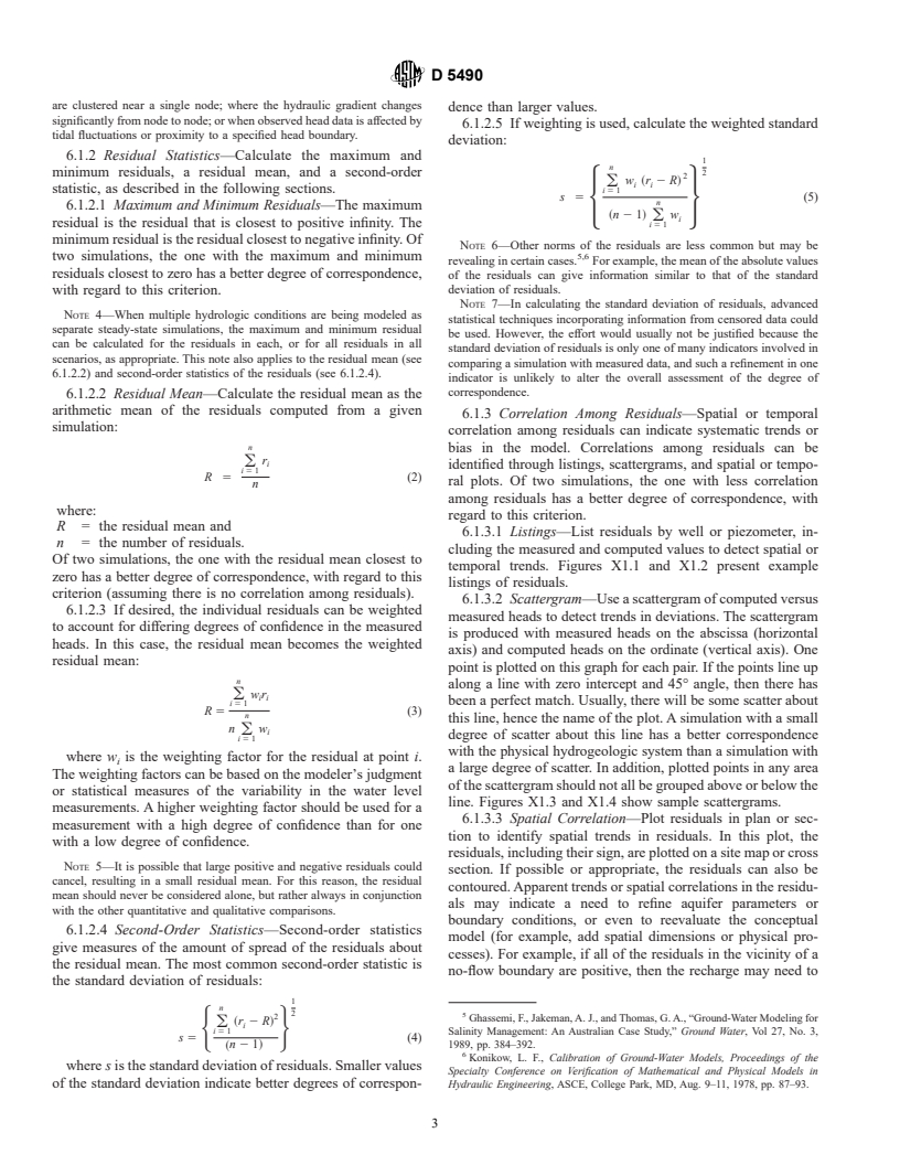 ASTM D5490-93e1 - Standard Guide for Comparing Ground-Water Flow Model Simulations to Site-Specific Information