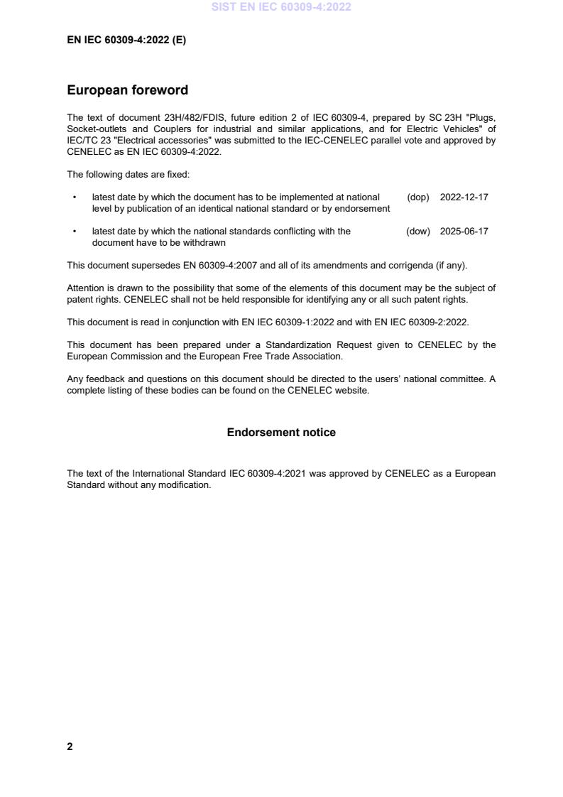 SIST EN IEC 60309-4:2022 SIST EN IEC 60309-4:2022 - Page 4 preview