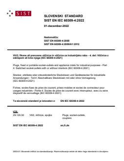 EN IEC 60309-4:2022 - Page 1 preview