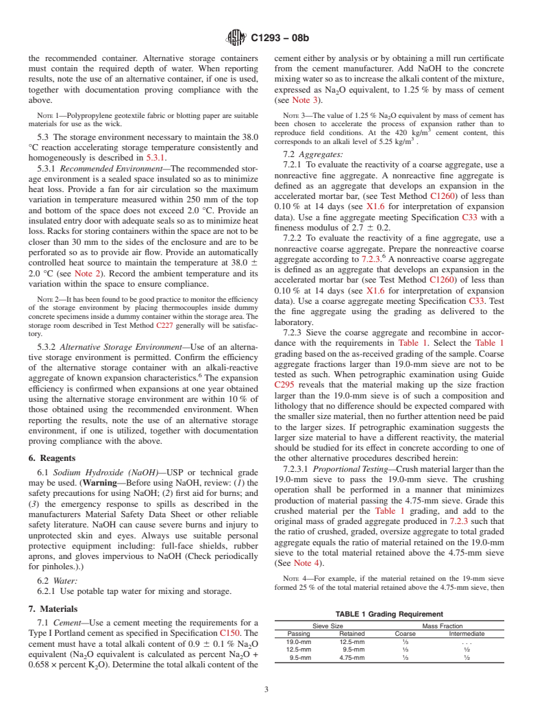 ASTM C1293-08b - Standard Test Method for  Determination of Length Change of Concrete Due to Alkali-Silica Reaction