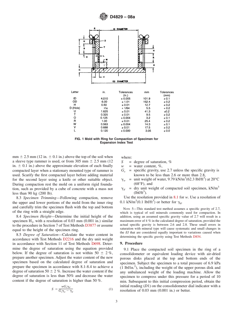 ASTM D4829-08a - Standard Test Method for Expansion Index of Soils