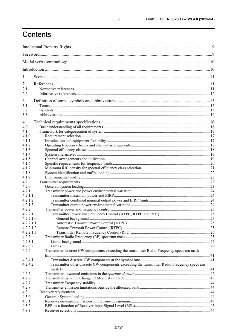 ETSI EN 302 217-2 V3.4.0 (2025-04) - Fixed Radio Systems; Characteristics and requirements for point-to-point equipment and antennas; Part 2: Digital systems operating in frequency bands from 1 GHz to 174,8 GHz; Harmonised Standard for access to radio spectrum