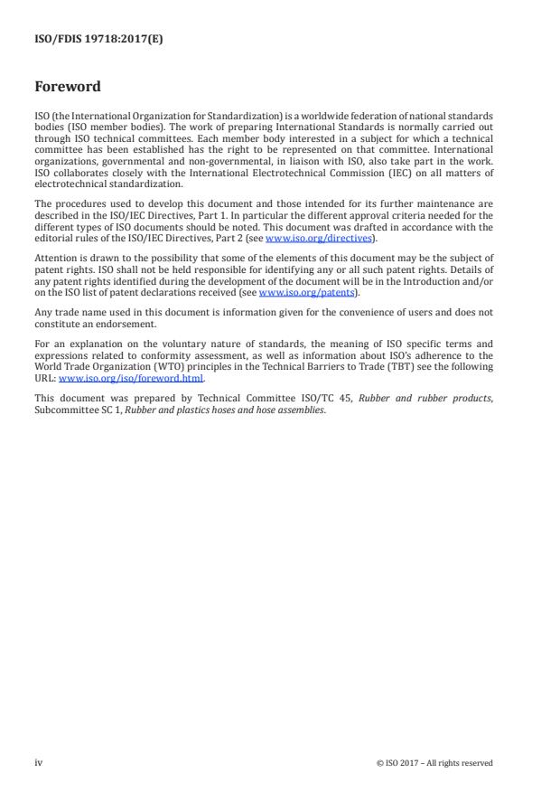 ISO/FDIS 19718 ISO/FDIS 19718 - Rubber and plastics hoses and hose assemblies, wire- or textile- reinforced, for hydraulic power units used in heavy duty hydraulic tool applications -- Specification - Page 4 preview