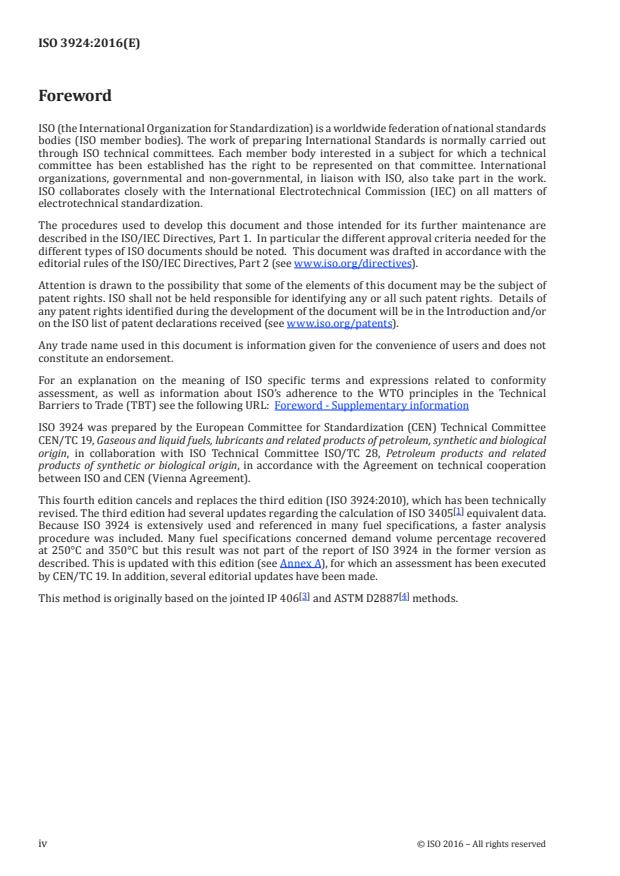 ISO 3924:2016 ISO 3924:2016 - Petroleum products -- Determination of boiling range distribution -- Gas chromatography method - Page 4 preview
