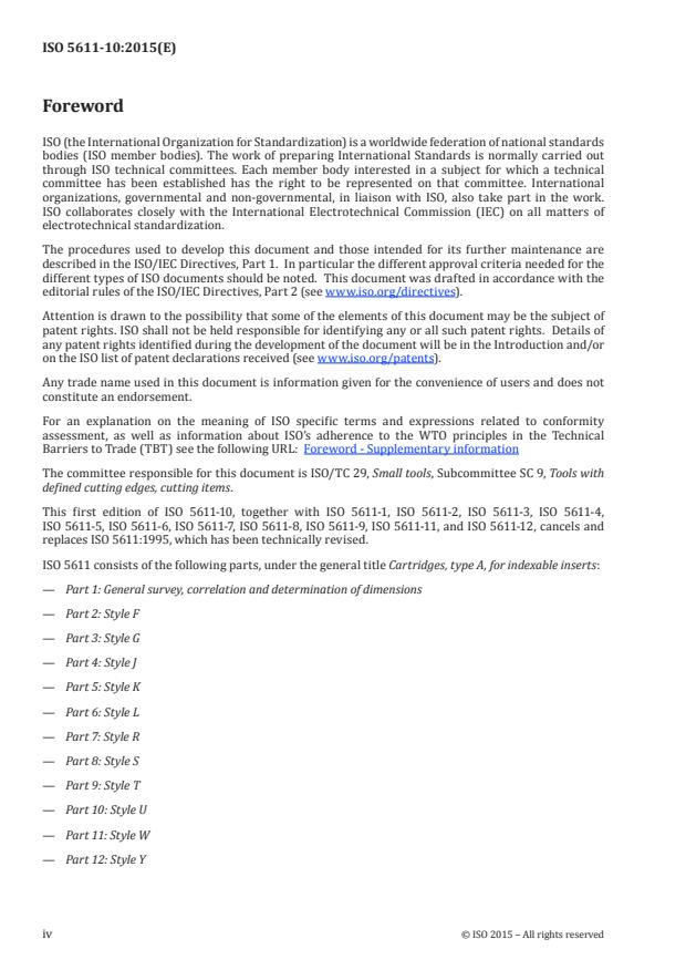 ISO 5611-10:2015 ISO 5611-10:2015 - Cartridges, type A, for indexable inserts - Page 4 preview