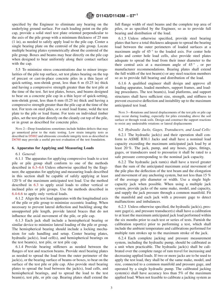 ASTM D1143/D1143M-07e1 - Standard Test Methods for  Deep Foundations Under Static Axial Compressive Load