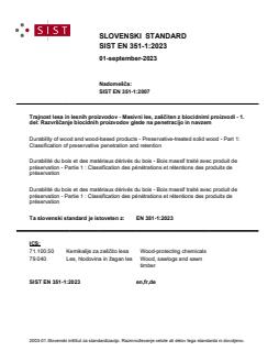 SIST EN 351-1:2023 - Page 1 preview