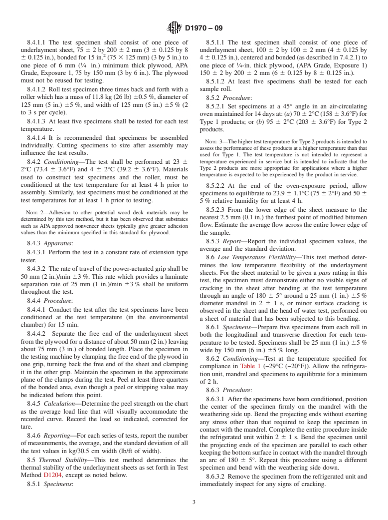 ASTM D1970-09 - Standard Specification for Self-Adhering Polymer Modified Bituminous Sheet Materials Used as Steep Roofing Underlayment for Ice Dam Protection