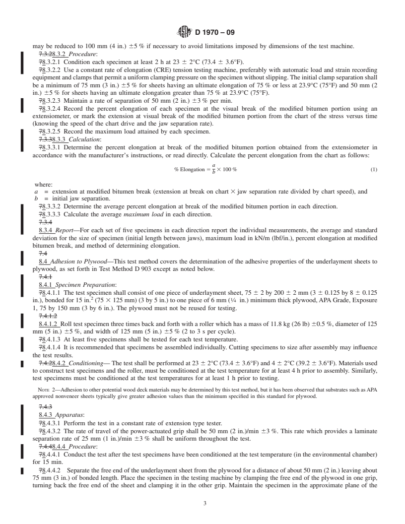 REDLINE ASTM D1970-09 - Standard Specification for Self-Adhering Polymer Modified Bituminous Sheet Materials Used as Steep Roofing Underlayment for Ice Dam Protection