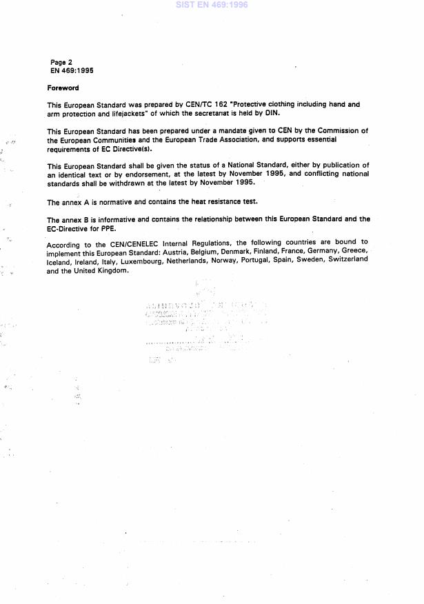 EN 469:1995 EN 469:1996 - Page 4 preview