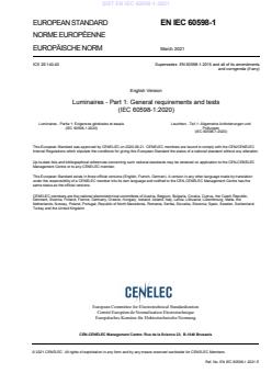 SIST EN IEC 60598-1:2021 - BARVE - Page 3 preview
