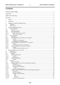 ETSI TS 129 523 V17.7.0 (2022-07) - 5G; 5G System; Policy Control Event Exposure Service; Stage 3 (3GPP TS 29.523 version 17.7.0 Release 17) - Page 4 preview
