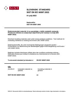 SIST EN IEC 60587:2022 - BARVE - Page 1 preview
