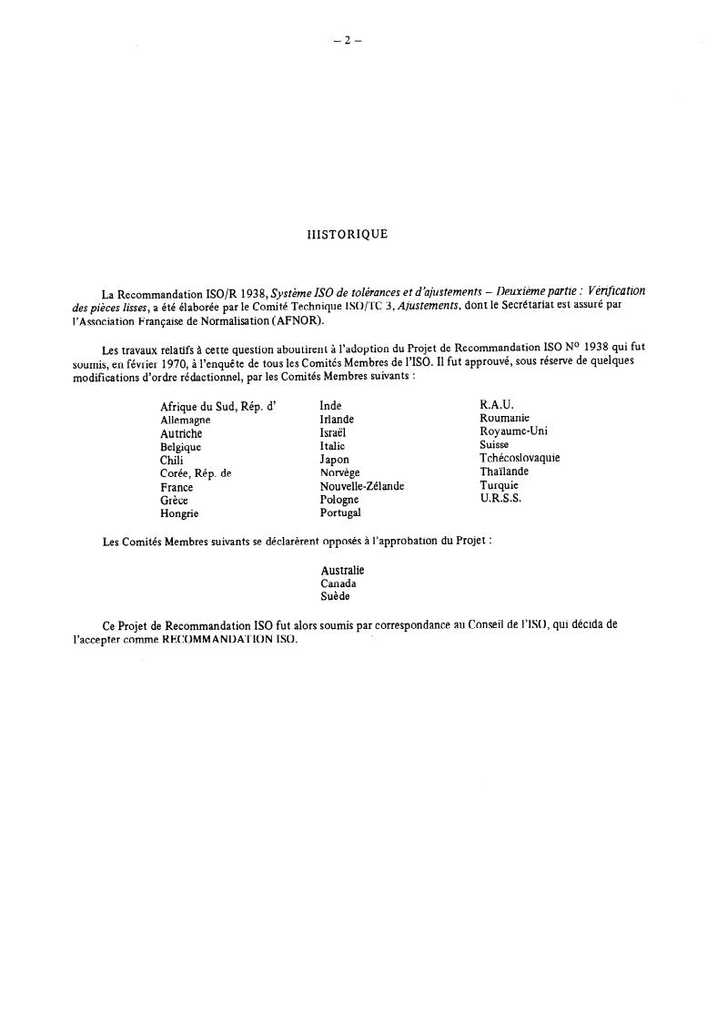 ISO/R 1938:1971 ISO/R 1938:1971 - ISO system of limits and fits — Part II : Inspection of plain workpieces
Released:4/1/1971 - Page 2 preview