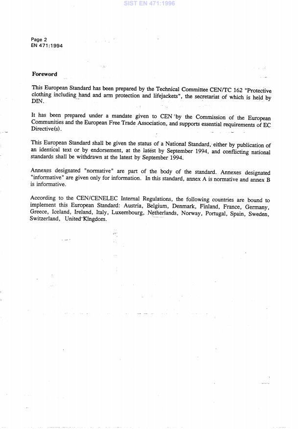 EN 471:1994 EN 471:1996 - Page 4 preview