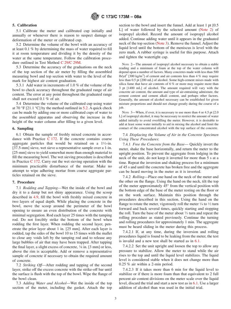 ASTM C173/C173M-08a - Standard Test Method for Air Content of Freshly ...