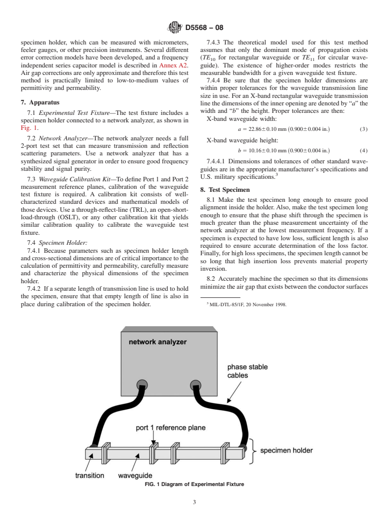 ASTM D5568-08 - Standard Test Method for Measuring Relative Complex Permittivity and Relative Magnetic Permeability of Solid Materials at Microwave Frequencies