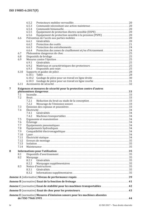 ISO 19085-6:2017 ISO 19085-6:2017 - Machines a bois -- Sécurité - Page 4 preview