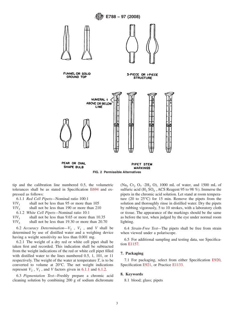 ASTM E788-97(2008) - Standard Specification for Pipet, Blood Diluting