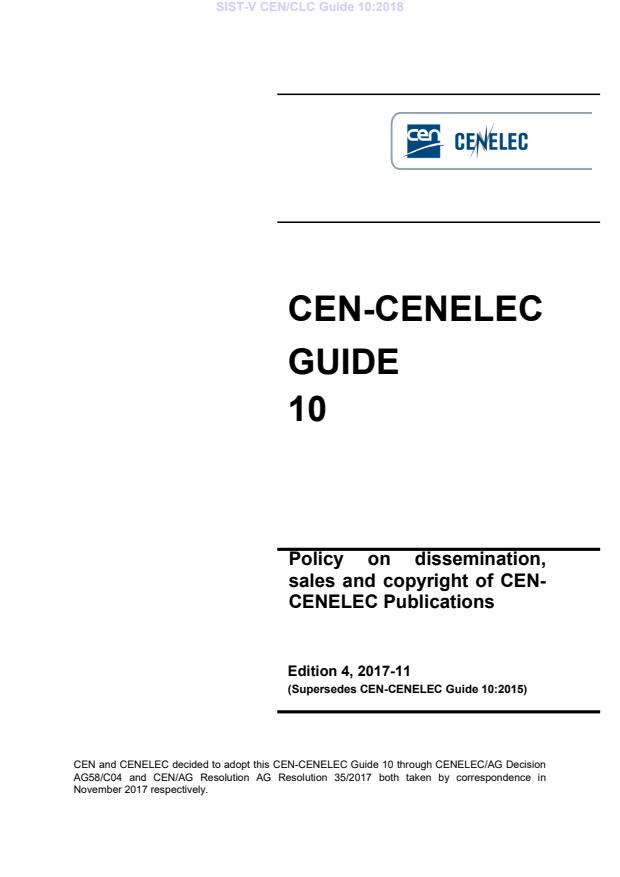 V CEN/CLC Guide 10:2018
