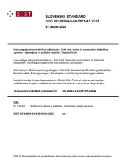 HD 60364-5-54:2011/A1:2023 - Page 1 preview