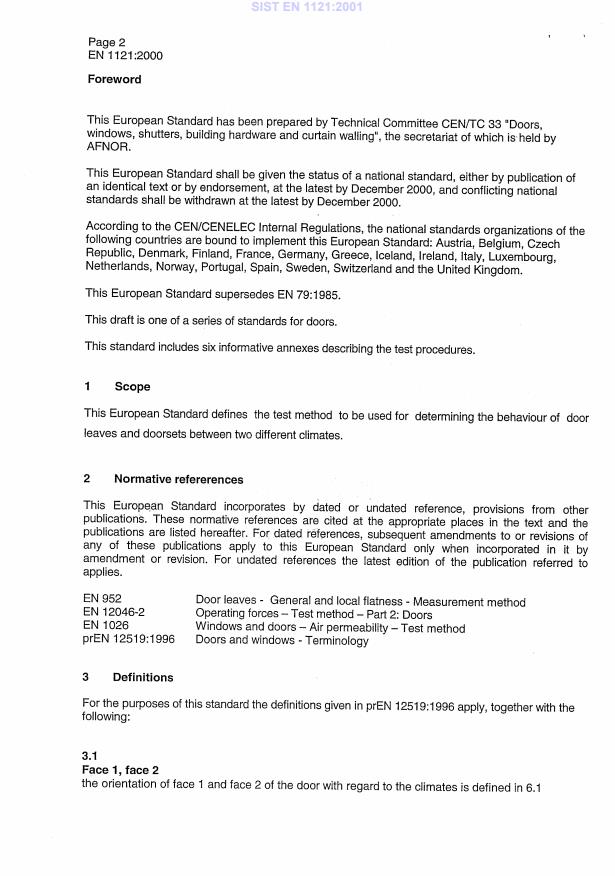 EN 1121:2000 EN 1121:2001 - Page 4 preview