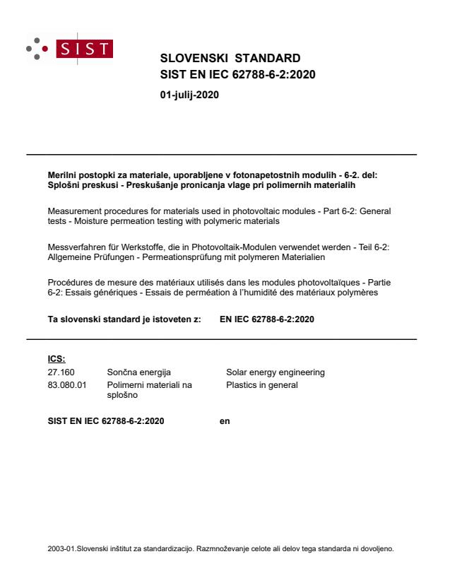 EN IEC 62788-6-2:2020 - BARVE