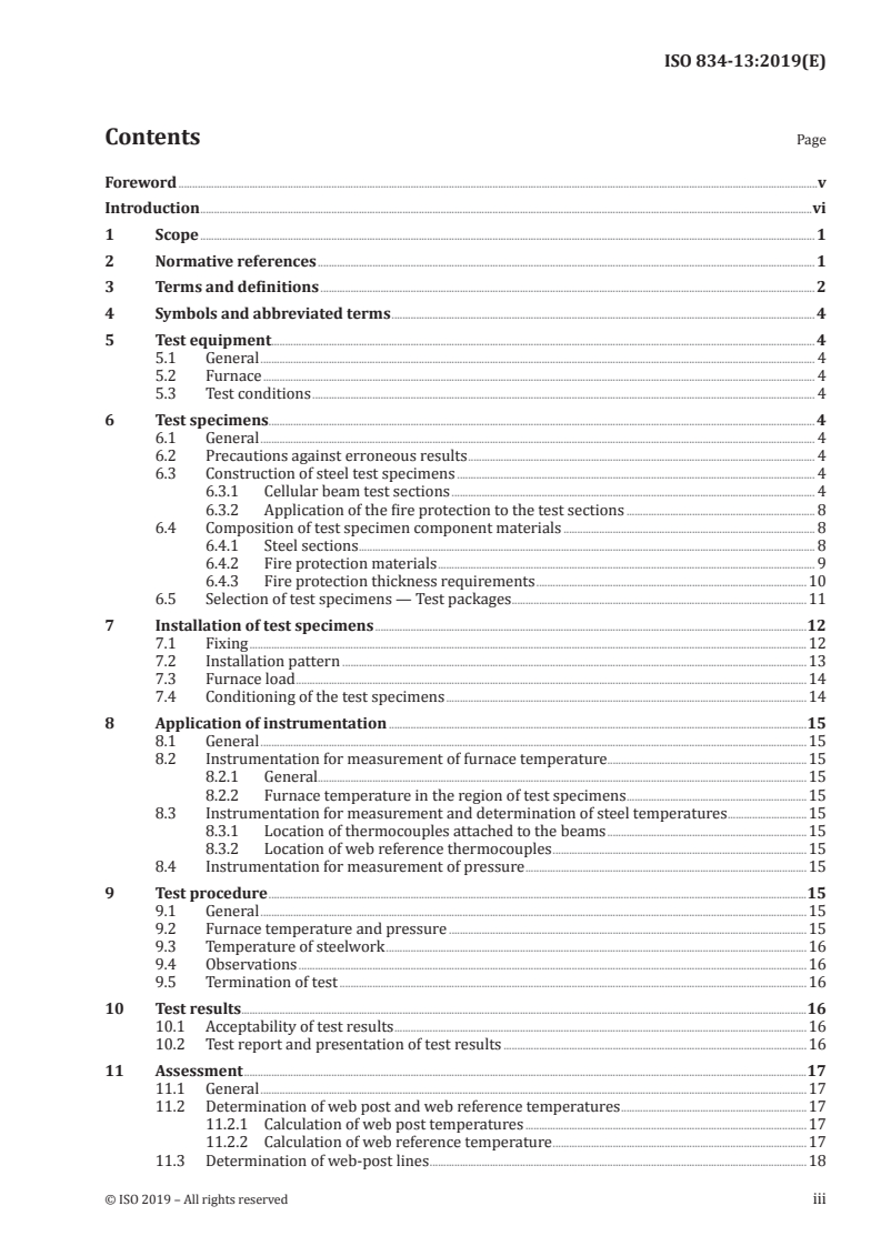 ISO 834-13:2019 - Fire-resistance tests — Elements of building construction — Part 13: Requirements for the testing and assessment of applied fire protection to steel beams with web openings
Released:5/21/2019