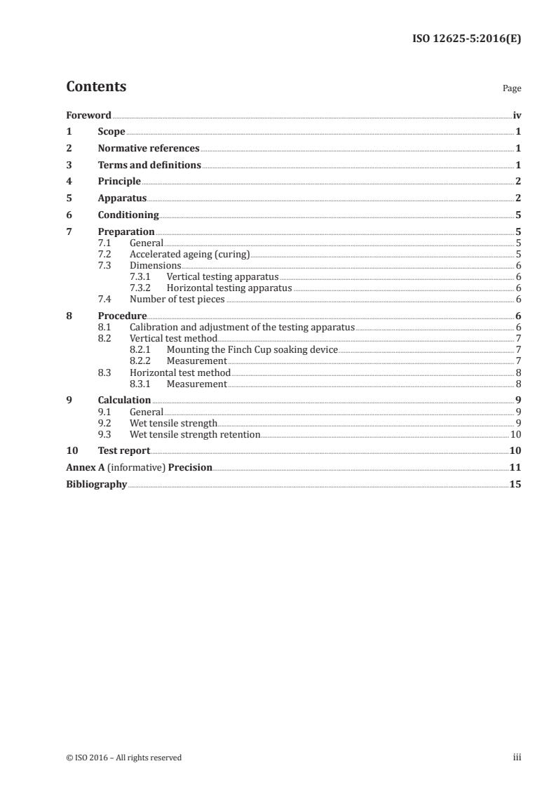 ISO 12625-5:2016 - Tissue paper and tissue products — Part 5: Determination of wet tensile strength
Released:12/2/2016