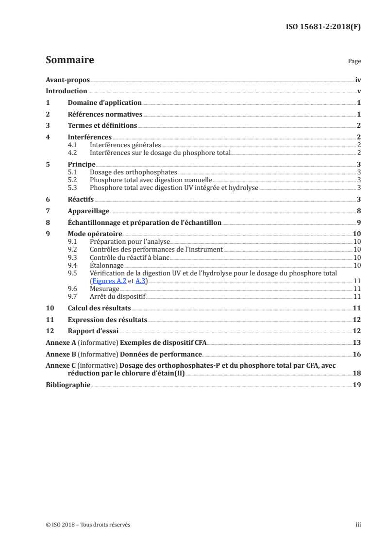 ISO 15681-2:2018 - Qualité de l'eau — Dosage des orthophosphates et du phosphore total par analyse en flux (FIA et CFA) — Partie 2: Méthode par analyse en flux continu (CFA)
Released:10/26/2018