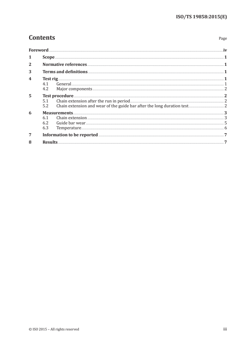 ISO/TS 19858:2015 - Forestry machines — Portable chain-saws — Test method for evaluating saw chain oil lubricity
Released:8/17/2015