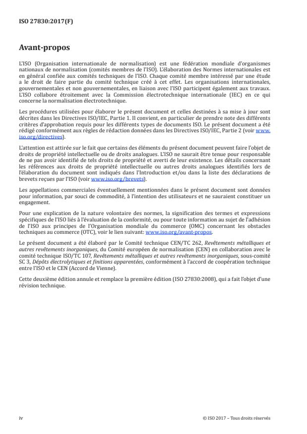 ISO 27830:2017 ISO 27830:2017 - Revetements métalliques et autres revetements inorganiques -- Exigences pour la désignation des revetements métalliques et autres revetements inorganiques - Page 4 preview