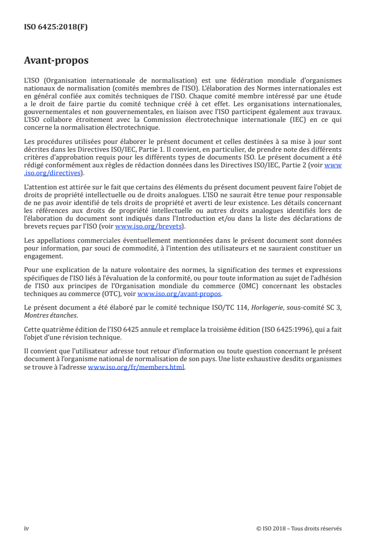 ISO 6425:2018 ISO 6425:2018 - Horlogerie — Montres de plongée
Released:10/17/2018 - Page 4 preview