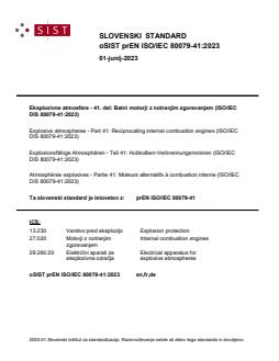 prEN ISO/IEC 80079-41:2023 - Page 1 preview