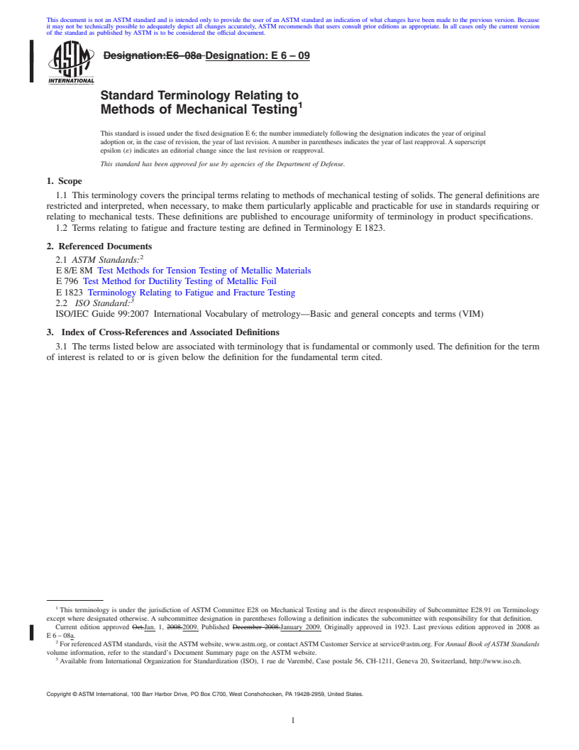 REDLINE ASTM E6-09 - Standard Terminology Relating to  Methods of Mechanical Testing