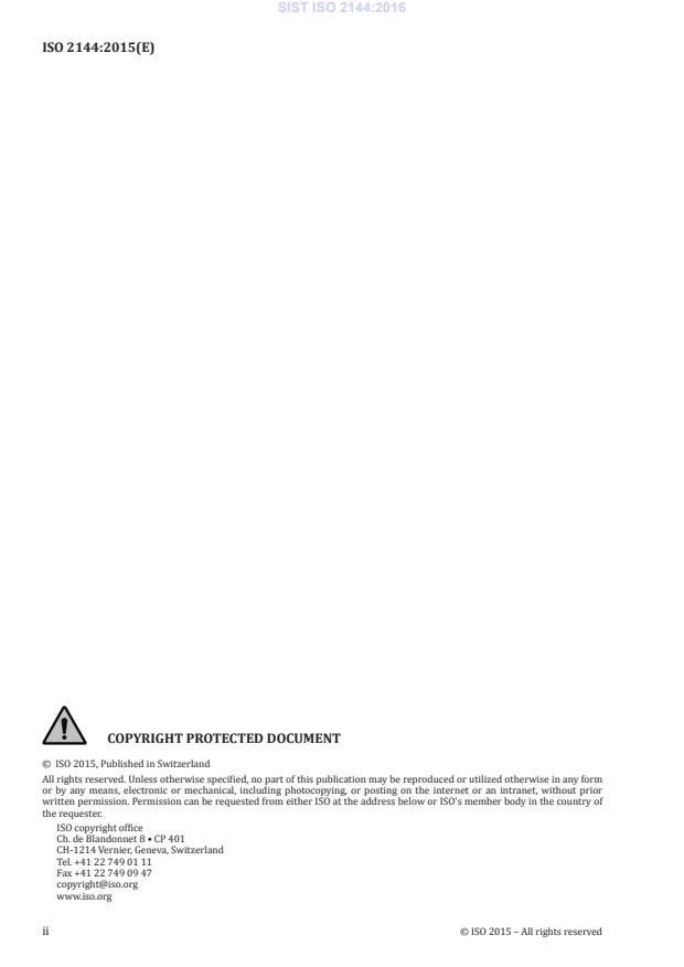 ISO 2144:2015 ISO 2144:2016 - Page 4 preview