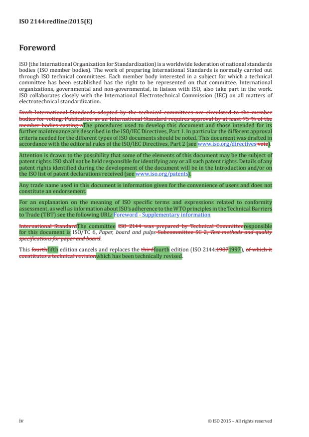 ISO 2144:2015 REDLINE ISO 2144:2015 - Paper, board and pulps -- Determination of residue (ash) on ignition at 900 degrees C - Page 4 preview